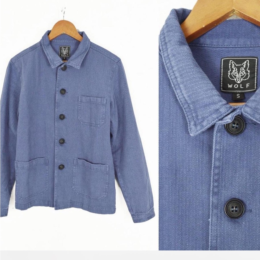 vintage-style handmade french chore coat